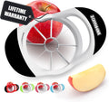 3.5 Inch Apple Slicer - Professional Apple Cutter - Stainless Steel Apple Corer - Super Sharp Apple Slicer and Corer - Apple Tool with 8 Sharp Blades(Black)